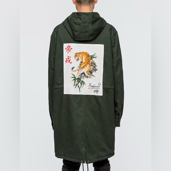 Profound Aesthetic Tiger Rose Parka - Picture 4 of 5